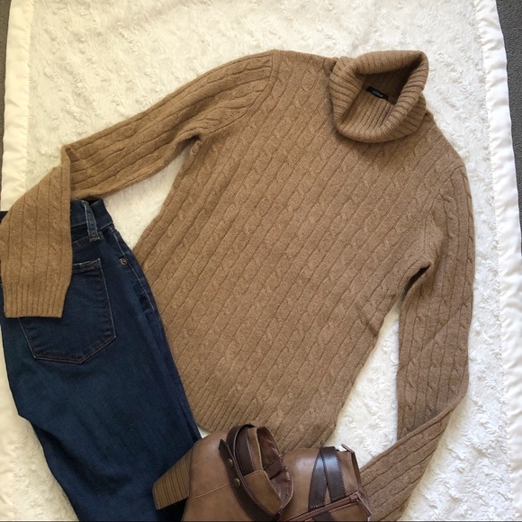 J. Crew Sweaters - J Crew Classic Cable Knit Turtleneck Sweater